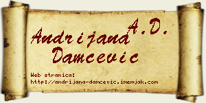 Andrijana Damčević vizit kartica